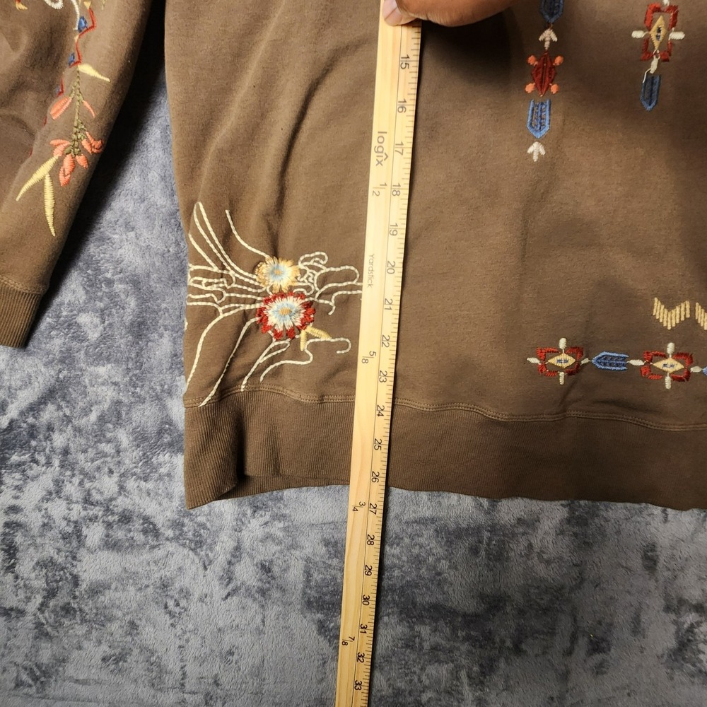 Johnny Was Dreamer Embroidered Sweatshirt XXL Floral Butterfly Pullover Top - Picture 8 of 12